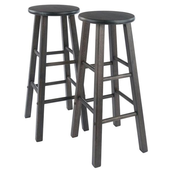 Winsome Wood Winsome Wood 16270 29 in. Element Set Bar Stool; Oyster Gray - 2 Piece 16270